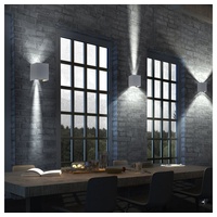 ETC Shop Außenwandleuchte Aluminium 10,0 cm 3er Set grau