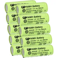 GP 10x GP Akku 2/3 AAA 1,2V / 400mAh