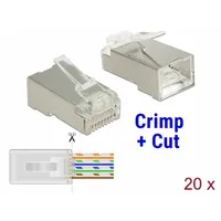 DeLock 86454 - RJ-45 Crimp+Cut Stecker STP 20 Stück