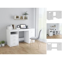 VidaXL Schreibtisch Weiß 140x50x76 cm Holzwerkstoff