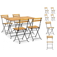 VidaXL 5-tlg. Garten-Essgruppe Klappbar Akazie Massivholz