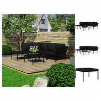 VidaXL Garten-Lounge-Set 6-tlg. schwarz
