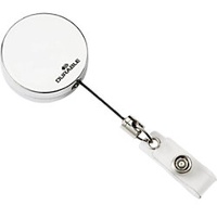 Durable Ausweishalter Silber (Packung mit Druckknopfschlaufe 10 Stück
