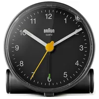 Braun Klassischer analoger Wecker Schlummerfunktion und Licht, ruhiges Quarzuhrwerk,