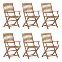 VidaXL Klappbare Gartenstühle 6 Stk. Massivholz Akazie