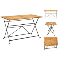 VidaXL Klappbarer Gartentisch 120x70x74 cm Massivholz Akazie