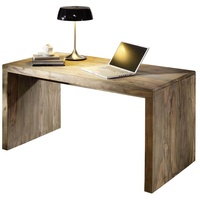 MASSIVMOEBEL24.DE Schreibtisch Sheesham 148x75x78 grau geölt NATURE GREY #710