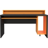 Forte Tezaur Gaming Desk mit RGB-Beleuchtung orange/schwarz