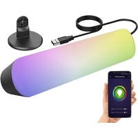 Luminea Home Control WLAN-USB-Stimmungsleuchte mit RGB+CCT-LEDs, App, 80 lm,