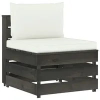 VidaXL Modulares Mittelsofa grau/cremeweiß