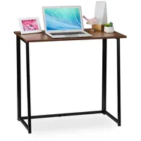 Relaxdays Schreibtisch klappbar, - Braun