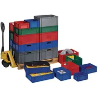 La-Ka-Pe Transportstapelbehälter L300xB200xH145mm grau PP Seitenwände geschl.LA-KA-PE