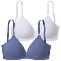 PETITE FLEUR Soft-BH Damen blau+weiß Gr.70B