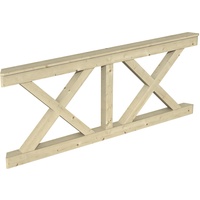 SKANHOLZ SKAN Holz Brüstung Andreaskreuz 210 x 84 cm,