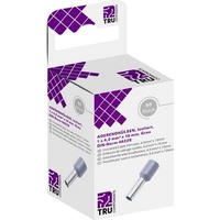 TRU Components T1904C056 Aderendhülse 4 mm2 Teilisoliert Grau 50