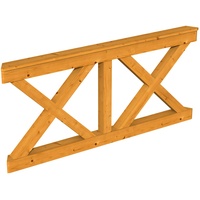 SKANHOLZ SKAN Holz Brüstung Andreaskreuz 180 x 84 cm,