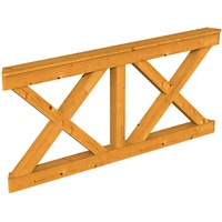 SKANHOLZ SKAN Holz Brüstung Andreaskreuz 180 x 84 cm,