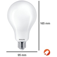 Philips Filament-Lampe Milchglas 200W A95 E27