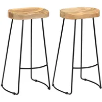VidaXL Gavin Hellbraun, Holz, Mangoholz, 40x78x45 cm, Esszimmer, Barmöbel,
