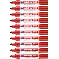 Edding Permanentmarker 550 Strichbreite 3 - rot 10 Stück