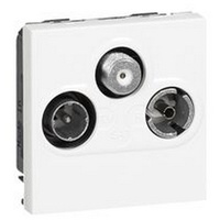 Legrand 078786 TV/Radio/SAT-Einzeldose, Farbe: weiß