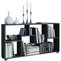VCM Mid.you Regal schwarz 117x62x20 cm, erweiterbar, Wohnzimmer, Regale,