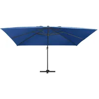 VidaXL Ampelschirm mit LED-Leuchten und Aluminium-Mast 400x300 cm Azur