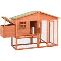 VidaXL Hühnerstall mit Legenest Tanne Massivholz