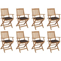 VidaXL Klappbare Gartenstühle mit Kissen 50 x 108 x