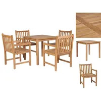 VidaXL Garten-Essgruppe 5-tlg. Braun