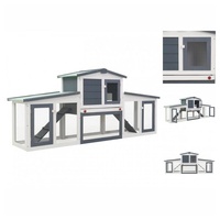 VidaXL Kleintierkäfig Großer Kaninchenstall 204 x 45 x 85
