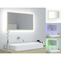 VidaXL LED-Badspiegel Sonoma-Eiche 80x8,5x37 cm Acryl