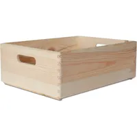 Creative Deco XL Große Holzkiste Obstkiste Korb | 40x30x13cm