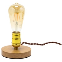 Licht-Erlebnisse Tischlampe EDISON Industrial Design rund
