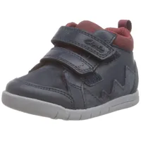 CLARKS Rex Park T Sneaker, Navy Leather, 24 EU
