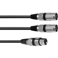 Omnitronic Contrik XLR/XLR Audio-Kabel m XLR (3-pin) Schwarz