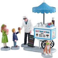 Lemax - Happy Scoops Ice Cream Cart, Set of