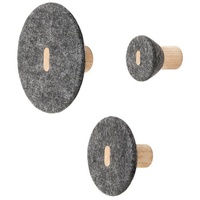 BLOMUS Wandhaken PELA Wandhaken Set 3 Dark Gray Melange,