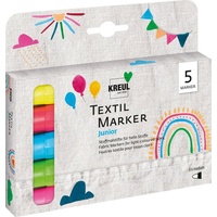 Kreul Textilmarker Junior medium 2-4mm 5 Stück Kartonetui