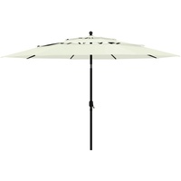 VidaXL Sonnenschirm mit Aluminium-Mast Ø 350 cm sand