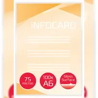 GBC Laminierfolien glänzend 75 mikron A6