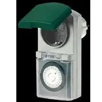 REV Ritter REV Zeitschaltuhr, mechanisch, 48 Zeiten/Tag, 30min., grau/grün