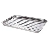 All'Grill Grillschale 34 x 24 cm Edelstahl weiß