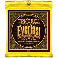 Ernie Ball Everlast Extra Light Coated 80/20 Bronze Akustik-Gitarrensaiten,