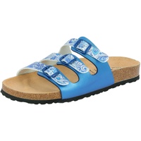 LICO Bioline Flower Pantoletten, blau 40