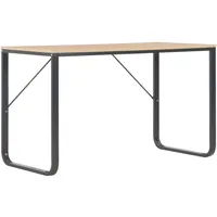 VidaXL Computertisch Schwarz und Eiche 120x60x73 cm