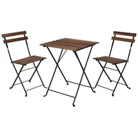 PROGARDEN Bistro-Set 3-tlg. Schwarz