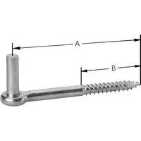FP POLLMANN Haken J,10mm,mit Holzgewinde zum Einschrauben Eisen, galv.