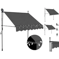 VidaXL Einziehbare LED Handbetrieben Markise 200 cm anthrazit