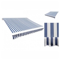 VidaXL Markisenbespannung Canvas Blau & Weiß 500x300 cm